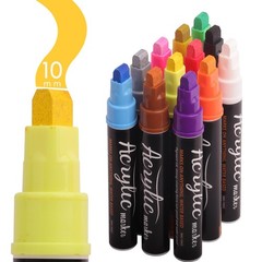 Jumbo 12Colors Markers, Acrylic Paint Pens, 10mm Felt Tip Jumbo Poster Marker…