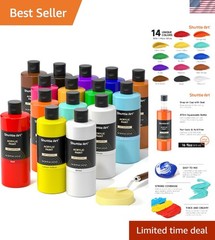 Acrylic Paint, 15 Pack Acrylic Paint Large Bottle Set, 473ml/16oz Each, 14 Un…