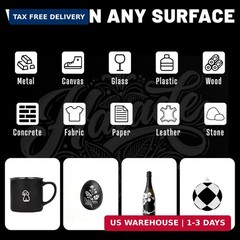 Pagather Black and White Acrylic Paint Markers, 12 Pack Dual Tip with Fine Tip a