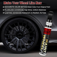 Matte Black Rim Touch up Paint, Efficient Wheel Paint Pen for Metal, Also Match