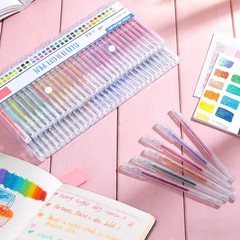 DUULEMANG Glitter Gel Pens 24 Colors Fine Tip Art Markers Set for Adult Coloring