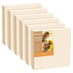 Wood Art Boards – 6×6 Wood Canvas Panels Kit for Acrylic Pouring, Oil & Acryl…
