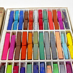 Vintage Weber Costello Alphacolor 48 Square Sticks Pastels in Original Box