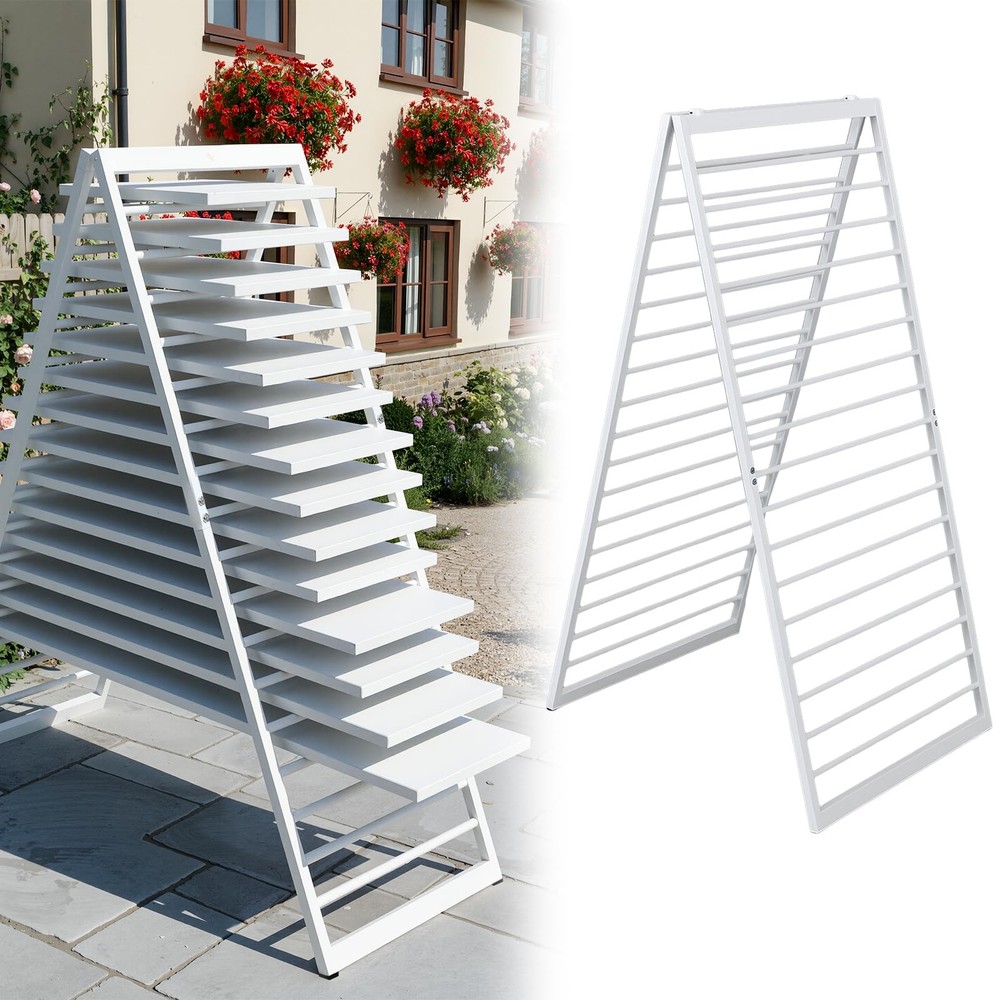 Colingmill Cabinet Door Drying Rack 18 Tier Folding Paint Drying Rack Heavy D…