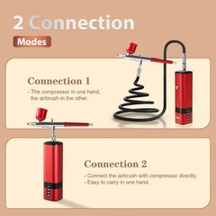 Airbrush Kit Compressor 32PSI Handheld Mini Portable High Pressure WEN01 Brushes