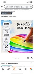 Watercolor Brush Pens Artist Water Coloring Brush Tip Markers Set 28 Paint Pen