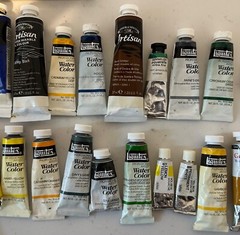 LOT WINSOR & NEWTON ARTISAN & OTHERS WATER MIXABLE OIL COLORS USED