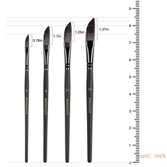 Professional Watercolor Brushes & Acrylic Pinstriping Brush Set Dark Black