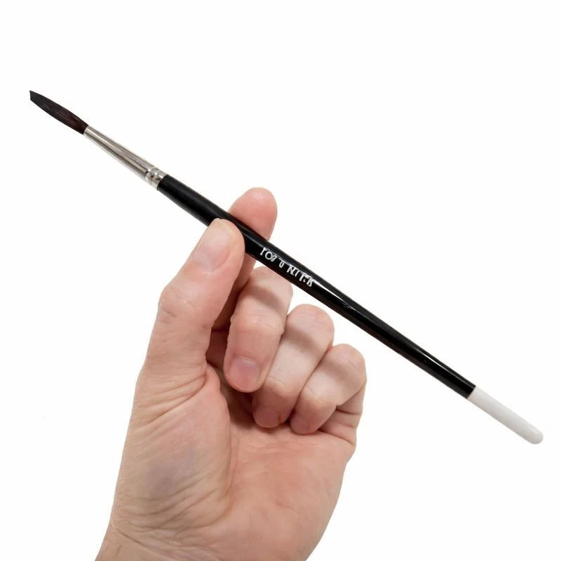 Andrew Mack 169 Blue Squirrel Black Synthetic Mix Quill Brush Size 4