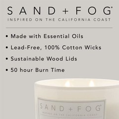 Sand + Fog Scented Candles – Vanilla Sandalwood – Additional 21 oz, Orange