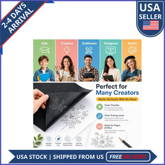 30 Pcs Carbon Transfer Paper A4 Graphite Tracing Wood Canvas Fabric Drawing
