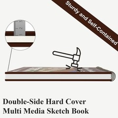Mixed Media Sketchbook 9″ x 12″ – Multimedia x (Pack of 1), Burgundy