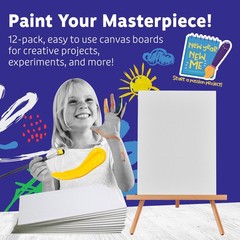 Canvases for Painting – Pack of 12, 12 x 16 Inch Blank White Canvas Boards – …