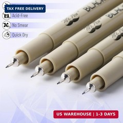 Mr. Pen- Black Fineliners, 0.25mm, 4 Pack, Bible Pens No Bleed, Fine Tip, Ultra