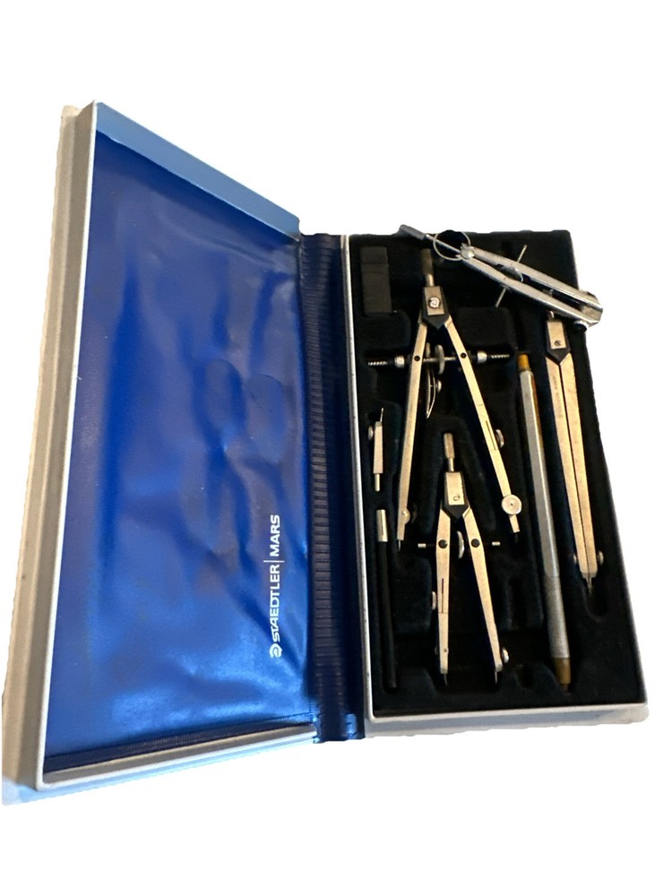 Vintage Staedtler Mars Masterbow Drawing Instrument Set Germany 55110 A6