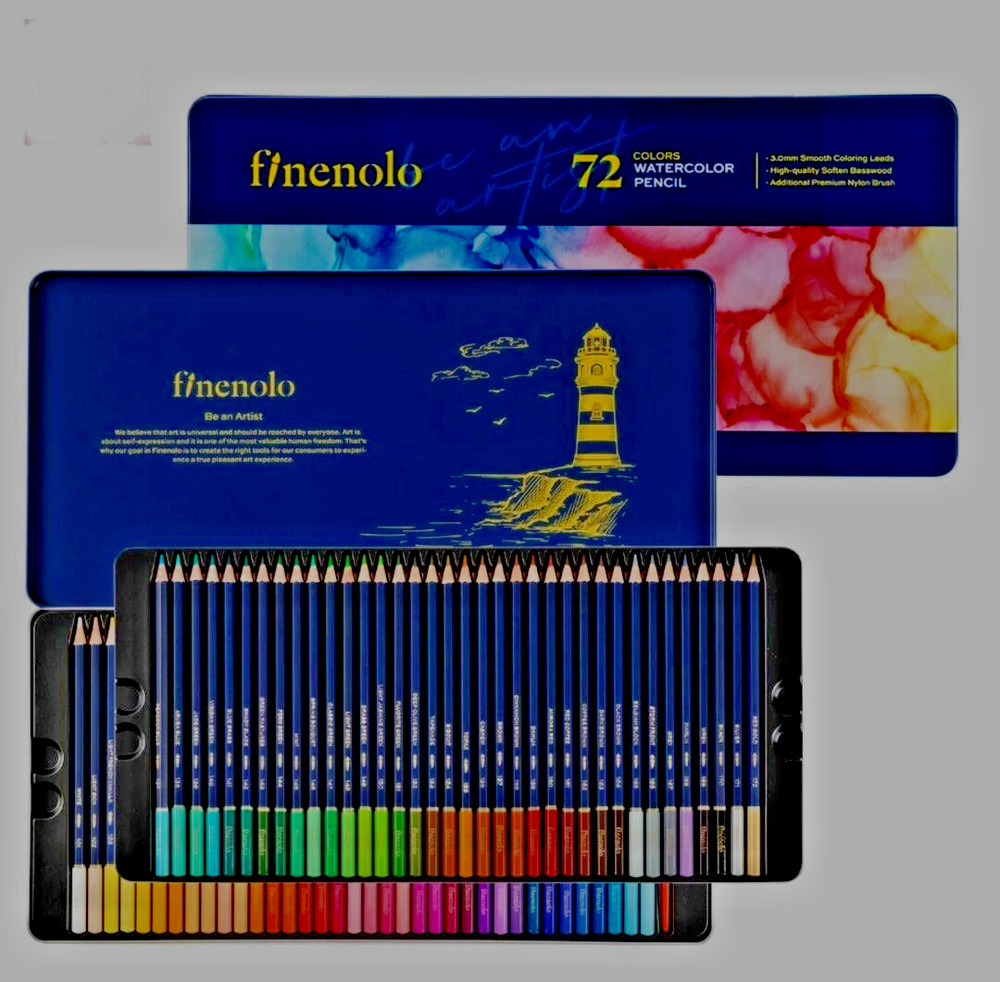 72 colors Finenolo Water-Soluble Color Pencil – Smooth, Vivid & Rich Colouring