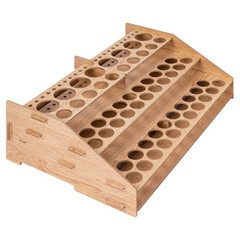 Amazon Basics Craft Paint and Brush Organizer 14.1 x 9.6 x 4.3, Light brown