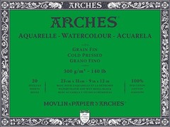 Arches Aquarelle Watercolor Block, Cold Pressed, 140Lb/300gsm, Toy