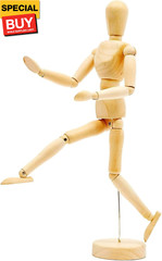 2 Pack Posable Figure Wooden Art Mannequin – 12 Inch Drawing Figure & Wooden Hum