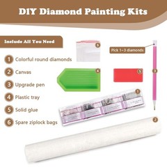 DIY Diamond Art Kits for Adults, Dragon and Phoenix 5D Diamond Painting Kits for