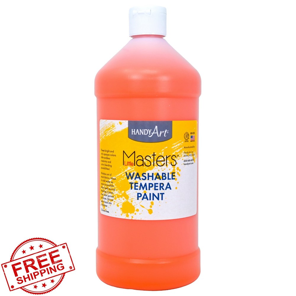 Handy Art Orange Tempera Paint 32 Fl Oz