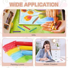 16PCS Oil Pastels Set, Soft Oil Colored Drawing Pastels, Green