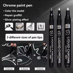 Oil-based Chrome Marker Pen High Gloss Silver 0.8 mm