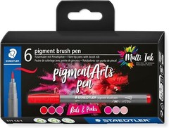 Staedtler Pigment Brush Pen – Packs of 6 – Choose from 4 Colour Mixes