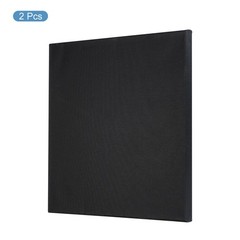 Painting Canvas Panels, 2 Pack 12×12 Inch Rectangle Blank Art Board, Black