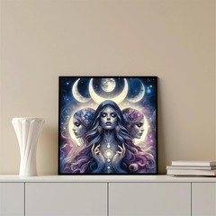 Moon Woman Diamond Art Kits for Adults, 5D Diamond Painting Kits for Adults, DIY