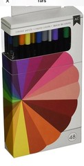 NEW IN BOX American Crafts Colored Pencil Set 48 Piece -1 Case ARTWORK