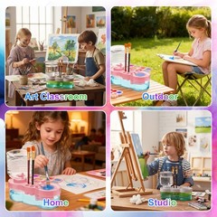 2025 Upgraded Paint Brush Cleaner, Painting Station with Brush Washer, Water …