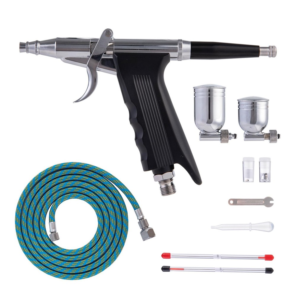 Airbrush Kit, 50 PSI, 0.3mm Nozzle, Air brush Gun Set for Nails Art, Cakes,Ma…