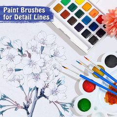 Anezus 100Pcs Paint Brushes Bulk Small, for Kids Fine Set Detail Classroom Model
