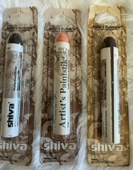 Shiva Artists Oil Paint Sticks…3 Sticks …Burnt Sienna, Peach, & Burnt Umber