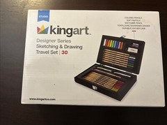 Kingart 30pc Designer Series Sketch & Draw Travel Set with Case