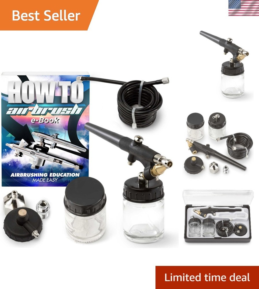 Single-Action 22cc Siphon-Feed Airbrush Set – .8mm Nozzle