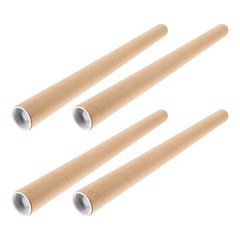 4 PCS Document Poster Storage Tube Cardboard Cylinder Kraft Paperboard Tubes