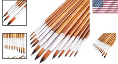 Artist Watercolor Paint Brushes in 12 Sizes – Ideal for Various Mediums