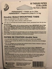 Double-Sided Mounting Tabs – White 0.5″ x 0.75″ 60 Tabs – #A14