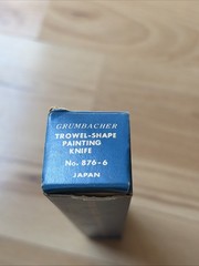 Grumbacher Trowel Shape Painting Knife 876-8 Japan in Box Flexible Steel Stamp