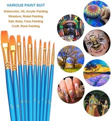 Versatile 20-Piece Small Brush Set for Art Projects – Ideal for All Skill Levels