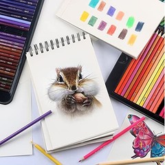 KALOUR 180 Colored Pencil Set Adults Soft Core 12 Metallic Tin Case Blending