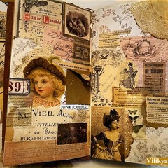 Vilikya Vintage Junk Journal Supplies, Coffee Dyed 2.5 inch – 6 inch,