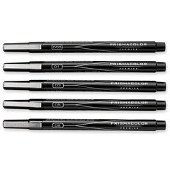 Premier Fine Tip Illustration Markers, 5 Black Markers