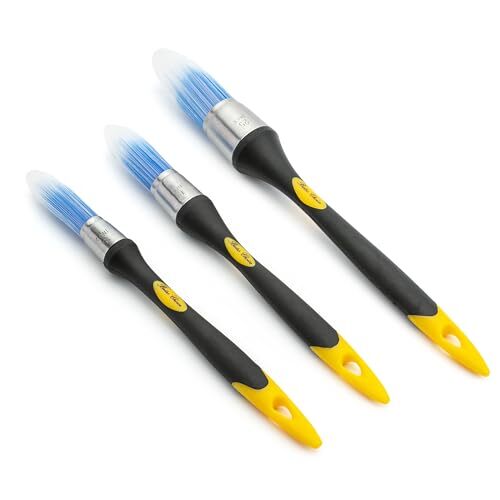 Bates- Trim Brush Set, 5/8”, 3/4” and 1”, Trim Paint Brush, Small Paint Brush,