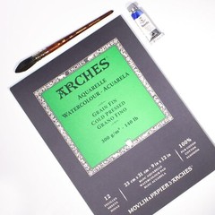Professional Cold Press Watercolor Pad 9×12 inches 12 Sheets for Various Media