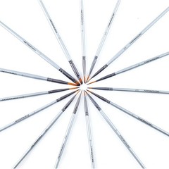 Transon Fine Detail Paint Brush Set 15pcs for Miniature Models 15 PCS, Nickel