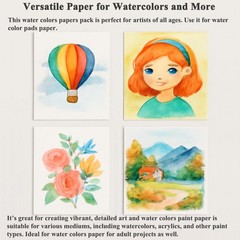 Watercolor Paper Pad 5×7 Inch 64 Sheets 140lb Cold Press Bulk Art Paint Paper