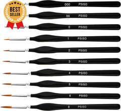 10 PCS Miniature Paint Brushes Kit Fine Detail for Watercolor, Oil, Acrylic